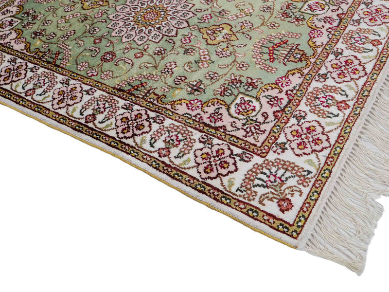 Silk Rug - Chinese Silk - 93 x 63 cm - sand