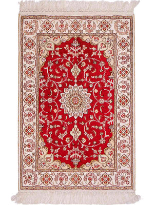 Silk Rug - Chinese Silk - 89 x 62 cm - red