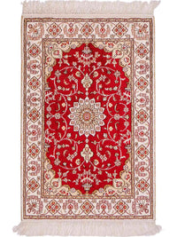 Silk Rug - Chinese Silk - 89 x 62 cm - red