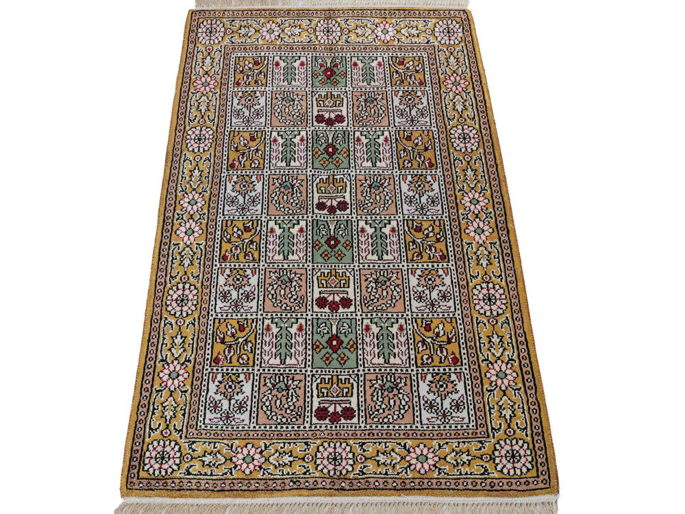 Silk Rug - Chinese Silk - 92 x 62 cm - multicolored