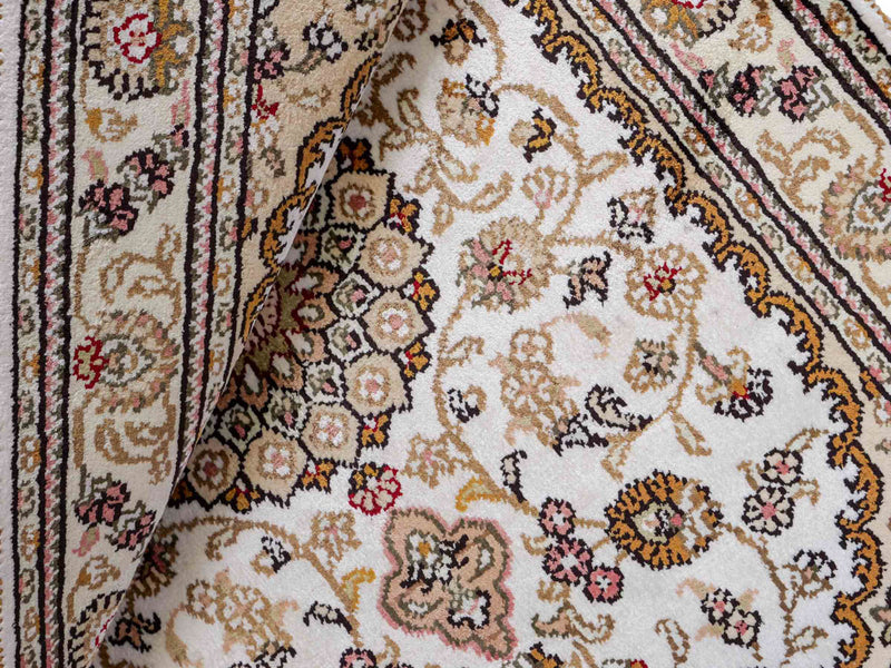 Silk Rug - Chinese Silk - 93 x 63 cm - beige