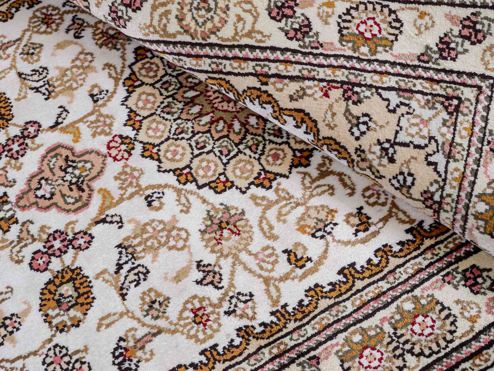 Silk Rug - Chinese Silk - 93 x 63 cm - beige
