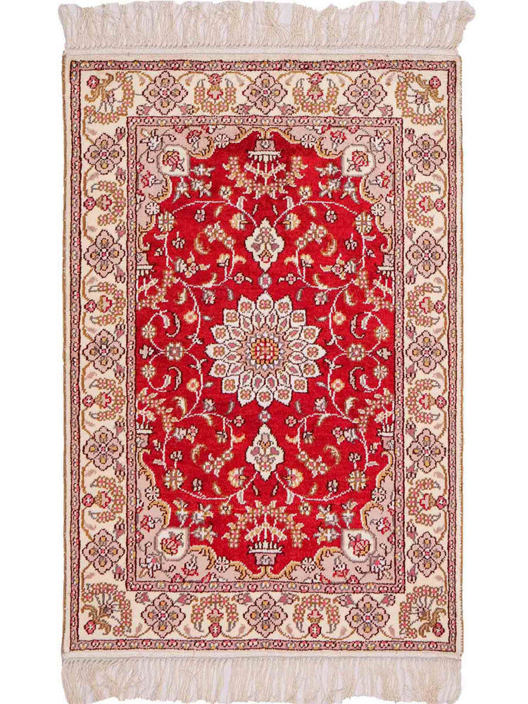 Silk Rug - Chinese Silk - 91 x 60 cm - red