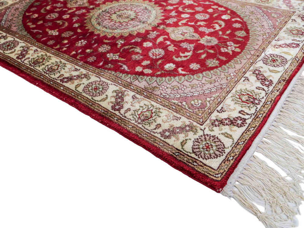 Silk Rug - Chinese Silk - 90 x 59 cm - red