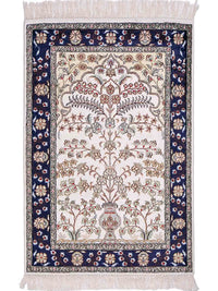 Silk Rug - Chinese Silk - 90 x 62 cm - cream