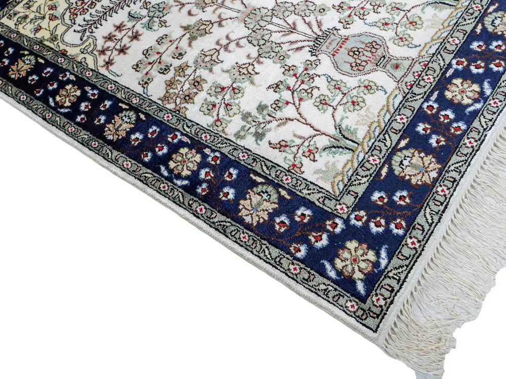 Silk Rug - Chinese Silk - 90 x 62 cm - cream