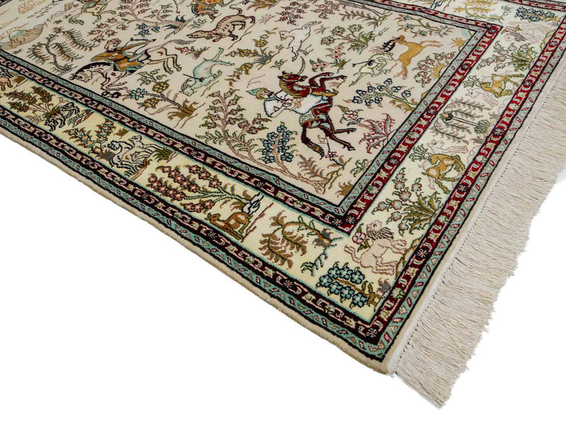 Silk Rug - Chinese Silk - 150 x 88 cm - beige