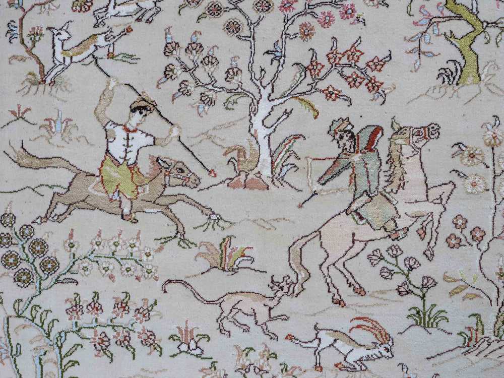 Silk Rug - Chinese Silk - 178 x 123 cm - beige