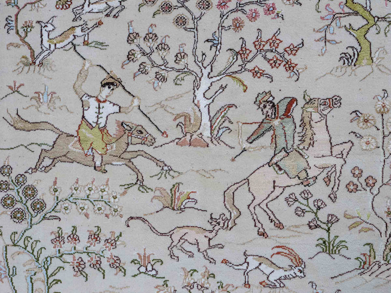 Silk Rug - Chinese Silk - 178 x 123 cm - beige