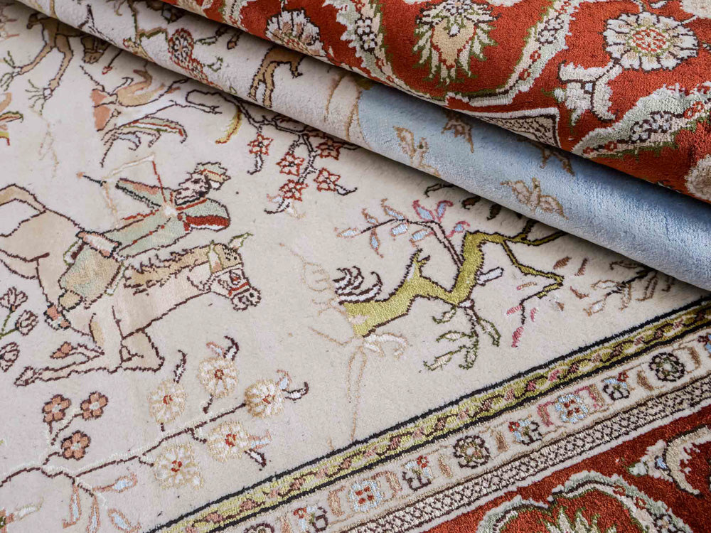 Silk Rug - Chinese Silk - 178 x 123 cm - beige