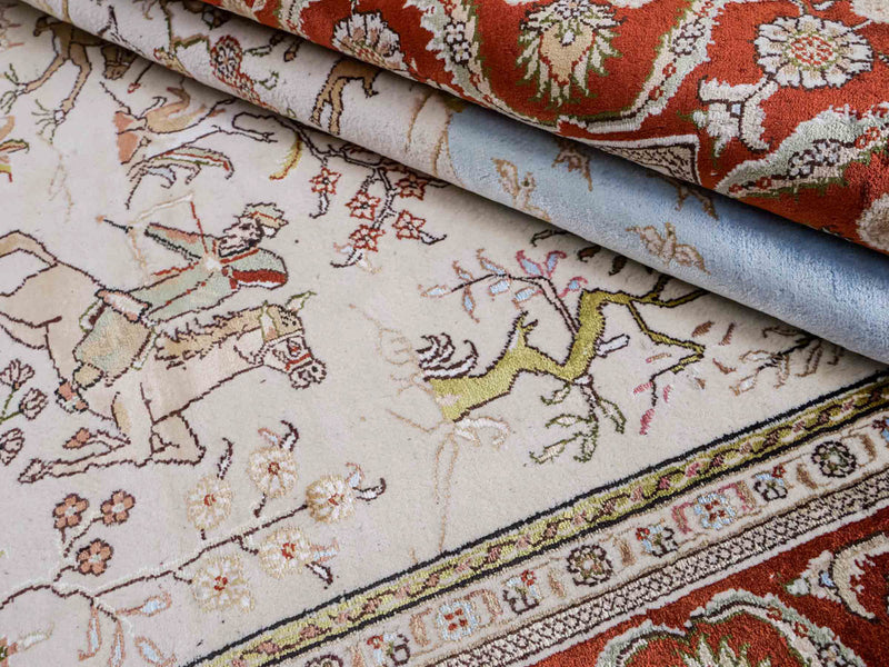 Silk Rug - Chinese Silk - 178 x 123 cm - beige