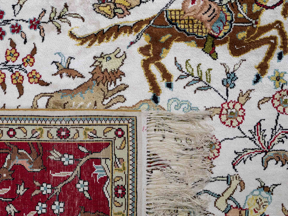 Silk Rug - Chinese Silk - 180 x 123 cm - beige