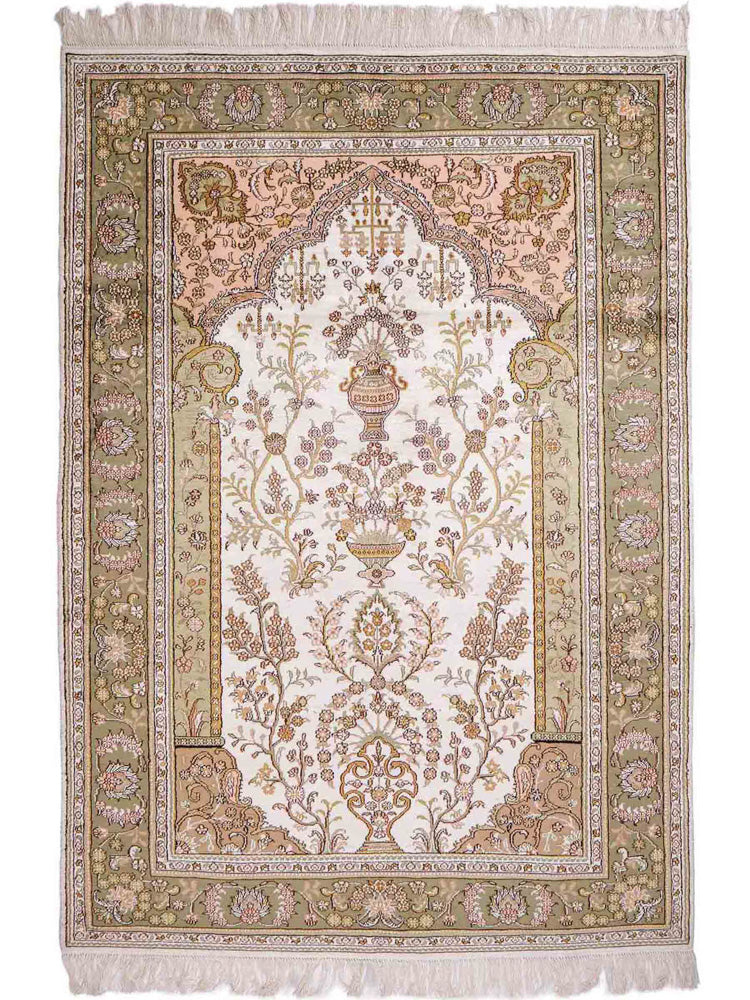 Chinese Silk Rug 181x123cm - Oriental Rug