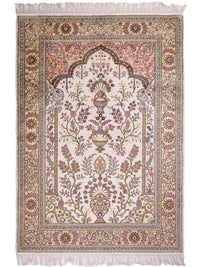 Silk Rug - Chinese Silk - 179 x 124 cm - beige