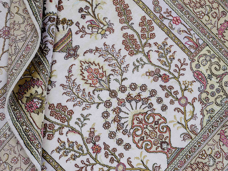 Silk Rug - Chinese Silk - 179 x 124 cm - beige