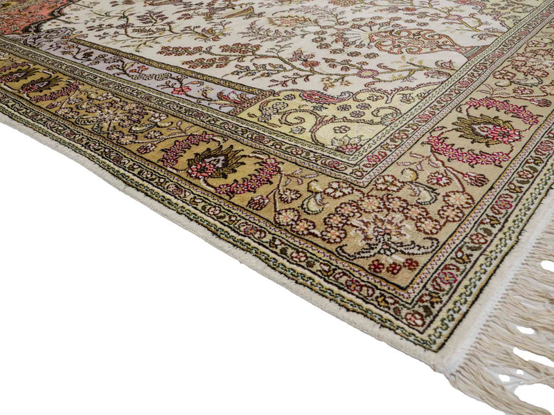 Silk Rug - Chinese Silk - 179 x 124 cm - beige