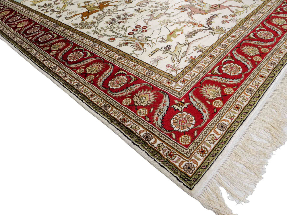 Silk Rug - Chinese Silk - 184 x 125 cm - beige