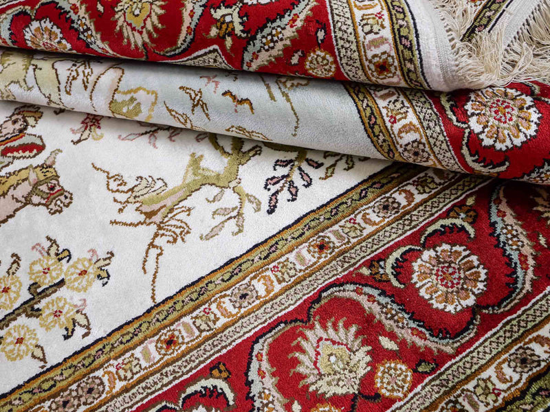 Silk Rug - Chinese Silk - 184 x 125 cm - beige