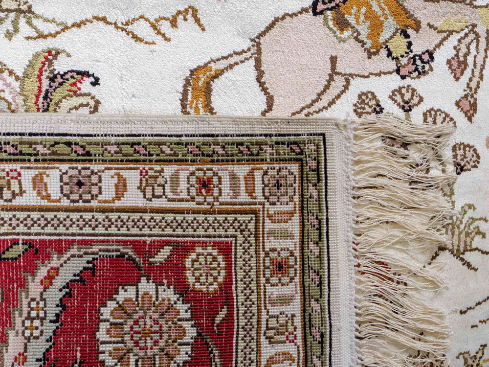 Silk Rug - Chinese Silk - 184 x 125 cm - beige