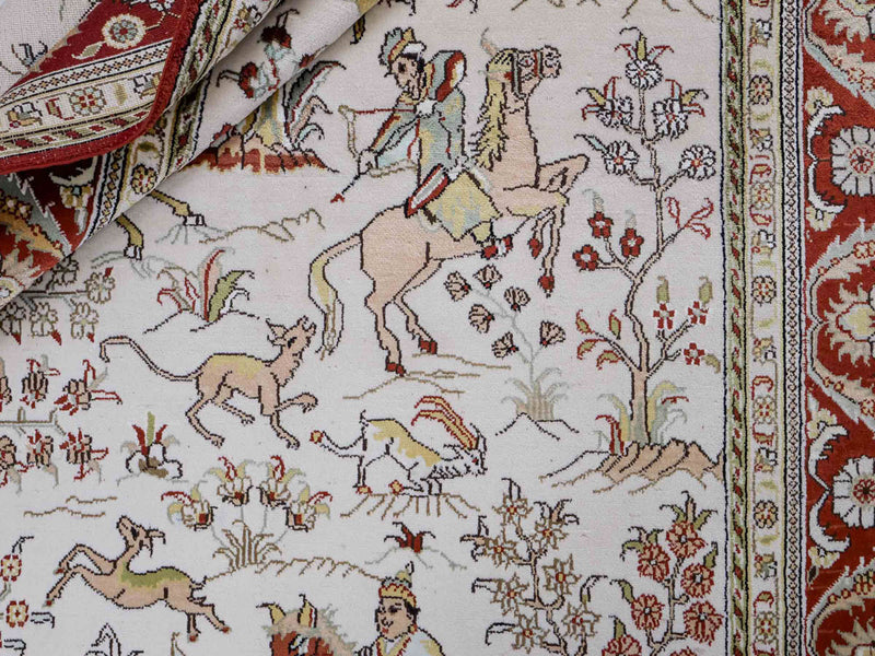 Chinese Silk Rug 193x121cm - Oriental Rug