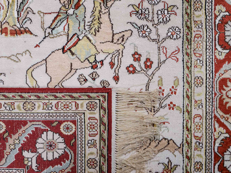 Chinese Silk Rug 193x121cm - Oriental Rug