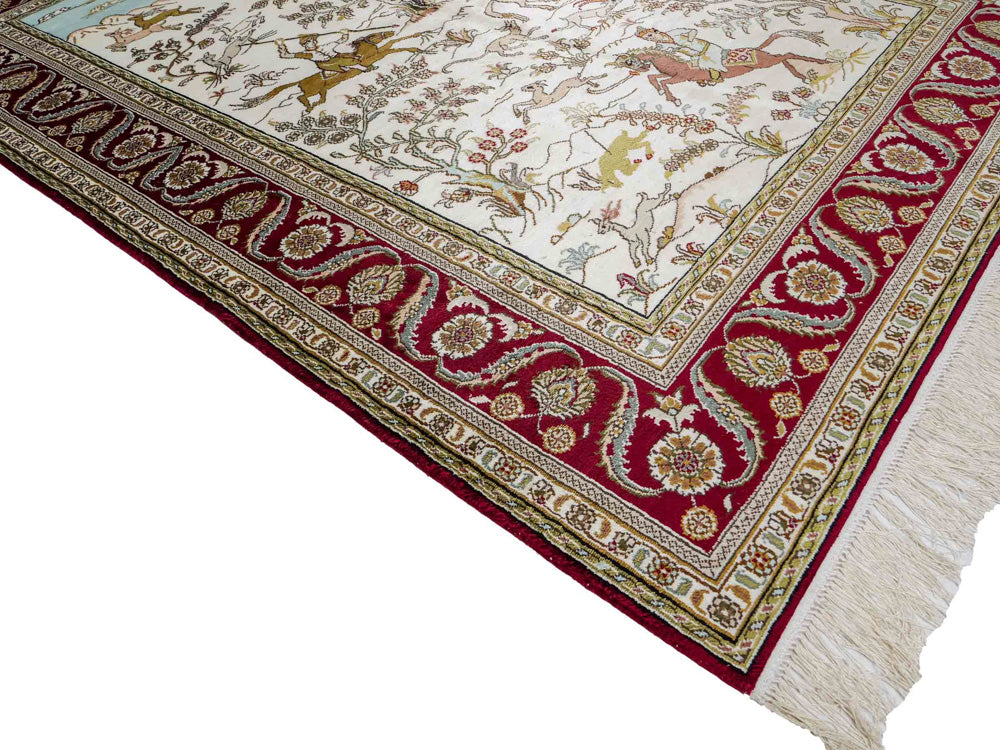 Chinese Silk Rug 180x123cm - Oriental Rug