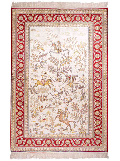 Chinese Silk Rug 127x185cm - Oriental Rug