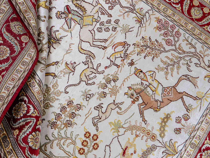 Chinese Silk Rug 185x127cm - Oriental Rug