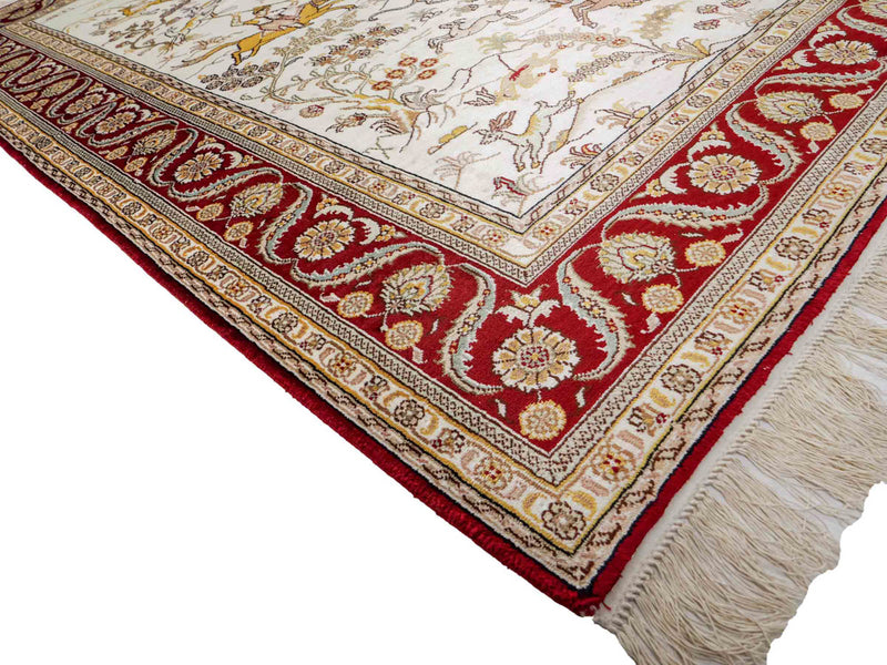 Chinese Silk Rug 185x127cm - Oriental Rug