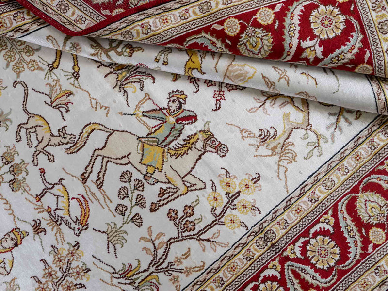Chinese Silk Rug 185x127cm - Oriental Rug