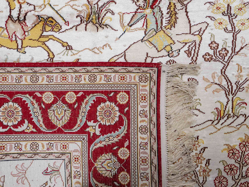 Chinese Silk Rug 185x127cm - Oriental Rug