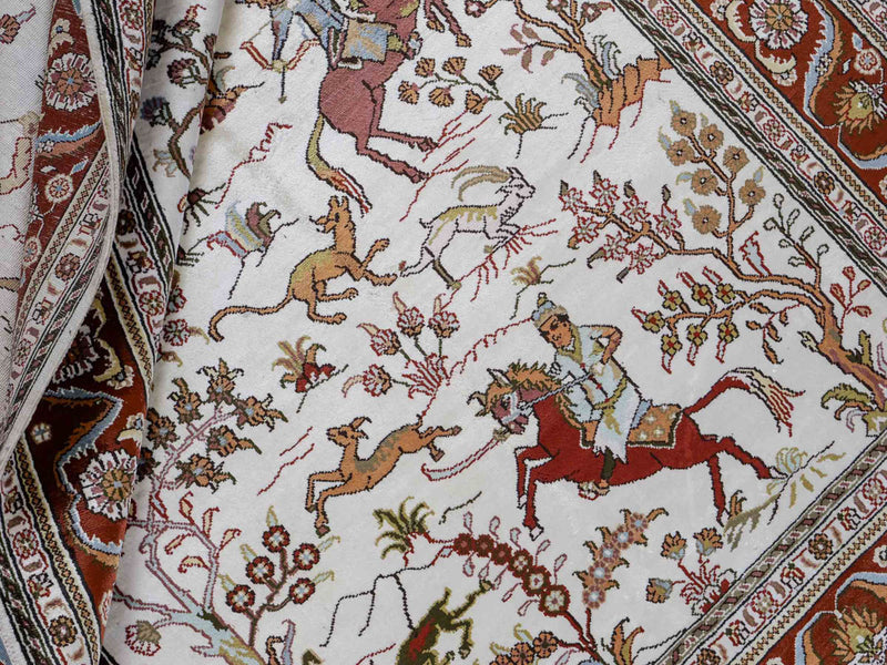 Silk Rug - Chinese Silk - 184 x 125 cm - beige