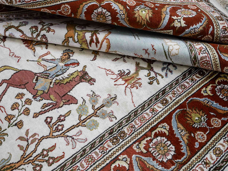 Silk Rug - Chinese Silk - 184 x 125 cm - beige