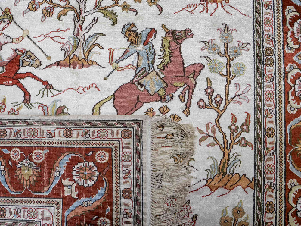 Silk Rug - Chinese Silk - 184 x 125 cm - beige