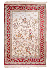 Silk Rug - Chinese Silk - 180 x 124 cm - beige