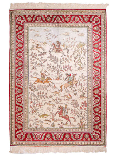 Chinese Silk Rug 124x180cm - Oriental Rug