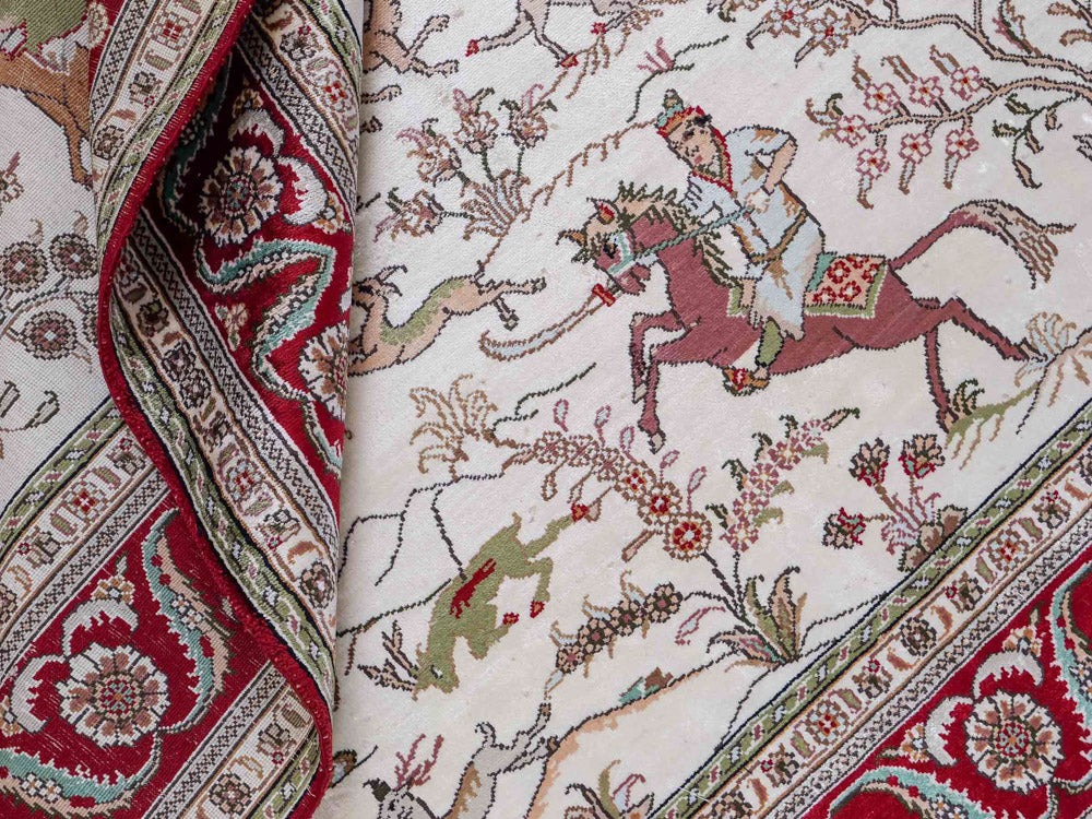 Silk Rug - Chinese Silk - 180 x 124 cm - beige