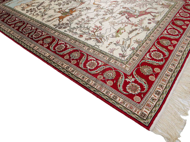 Silk Rug - Chinese Silk - 180 x 124 cm - beige