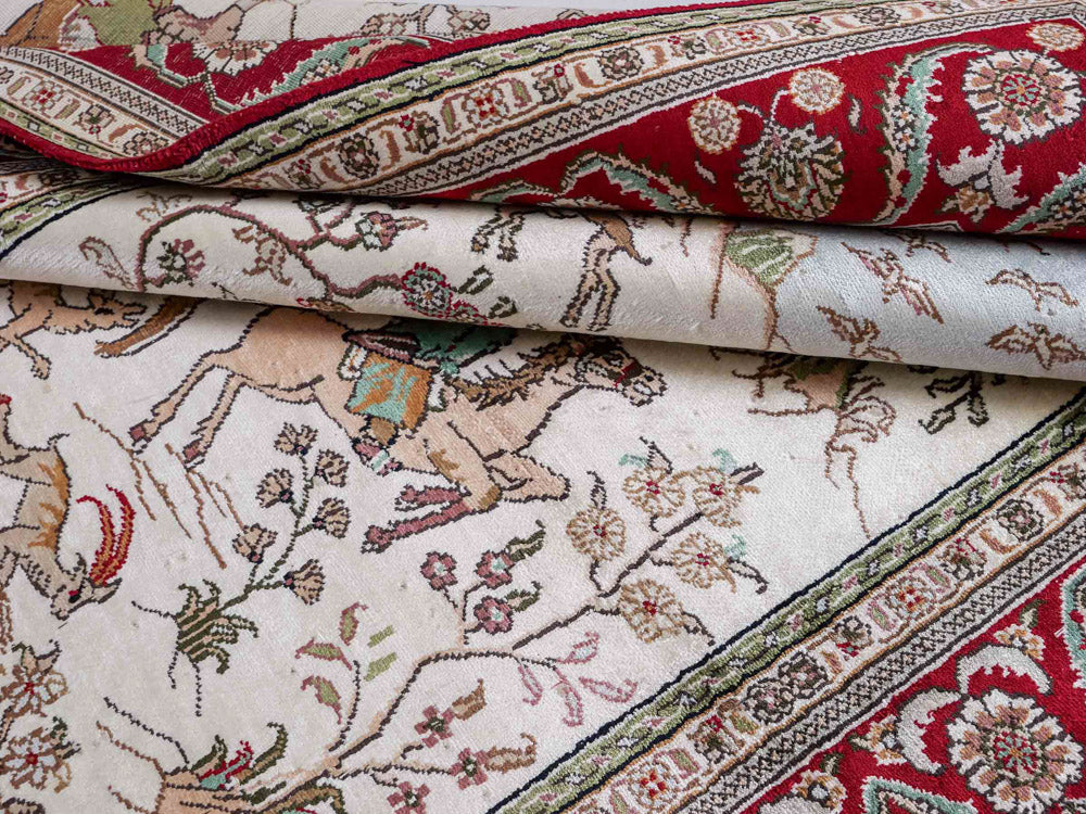 Silk Rug - Chinese Silk - 180 x 124 cm - beige