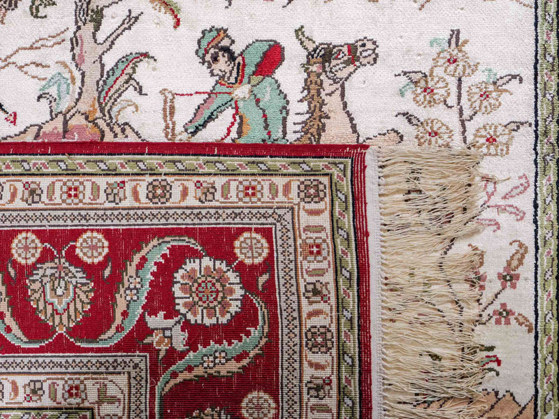 Silk Rug - Chinese Silk - 180 x 124 cm - beige