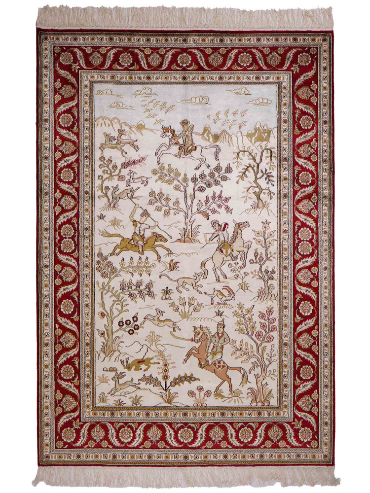 Chinese Silk Rug 183x126cm - Oriental Rug