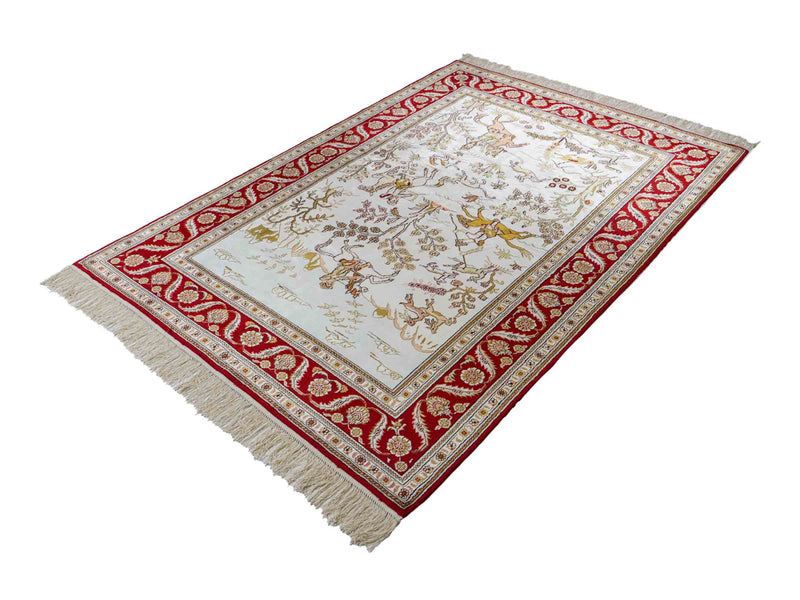 Chinese Silk Rug 183x126cm - Oriental Rug