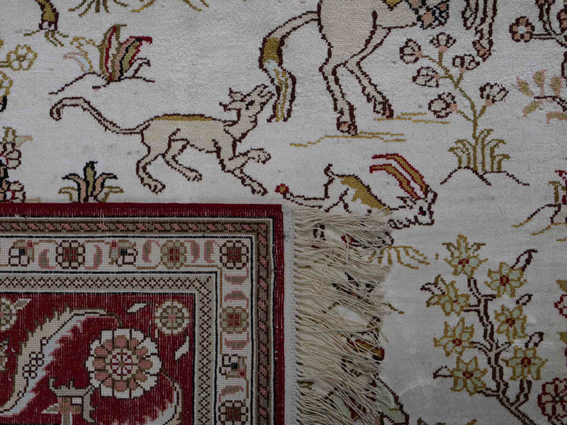 Chinese Silk Rug 183x126cm - Oriental Rug