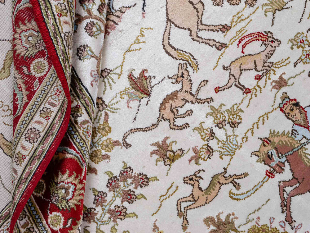 Silk Rug - Chinese Silk - 176 x 124 cm - beige