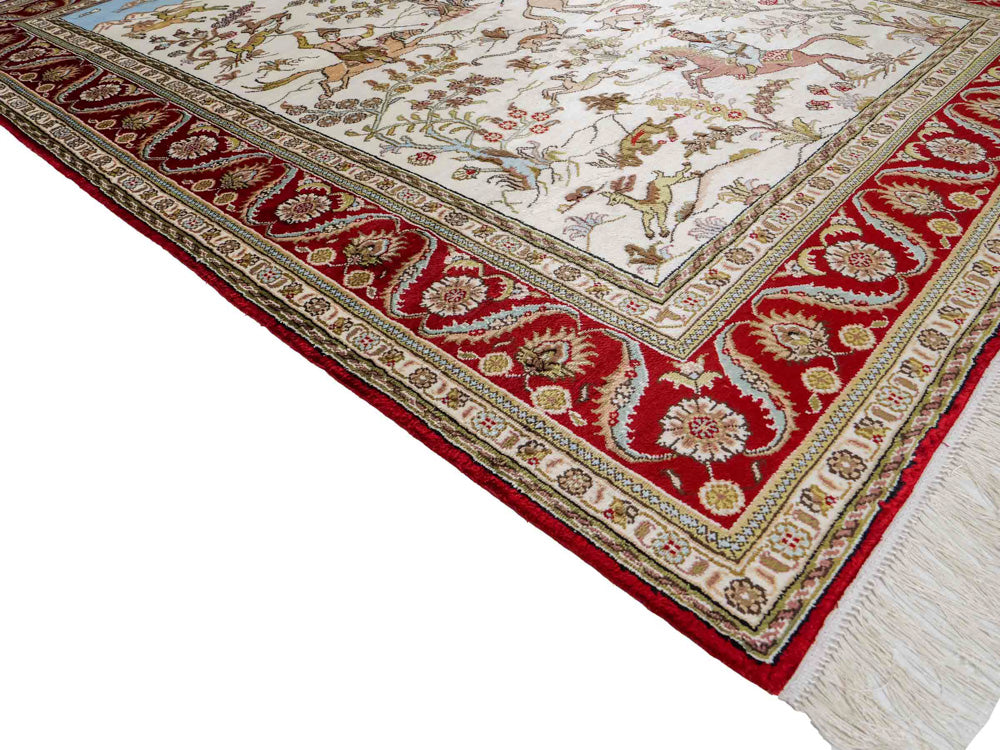 Silk Rug - Chinese Silk - 176 x 124 cm - beige