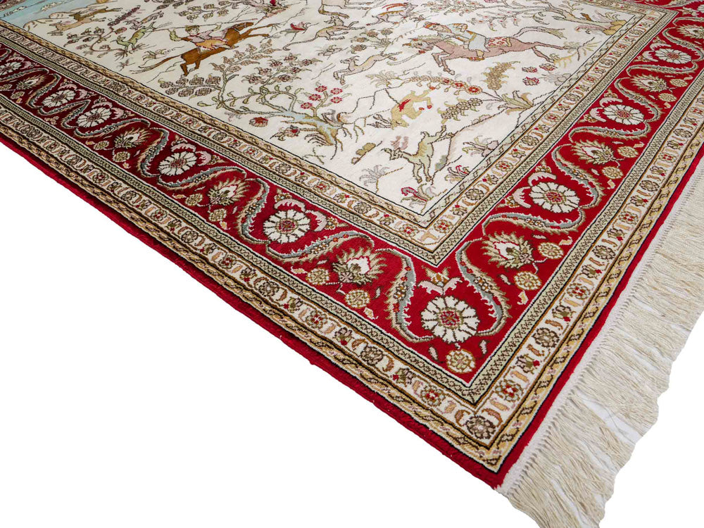 Chinese Silk Rug 185x126cm - Oriental Rug