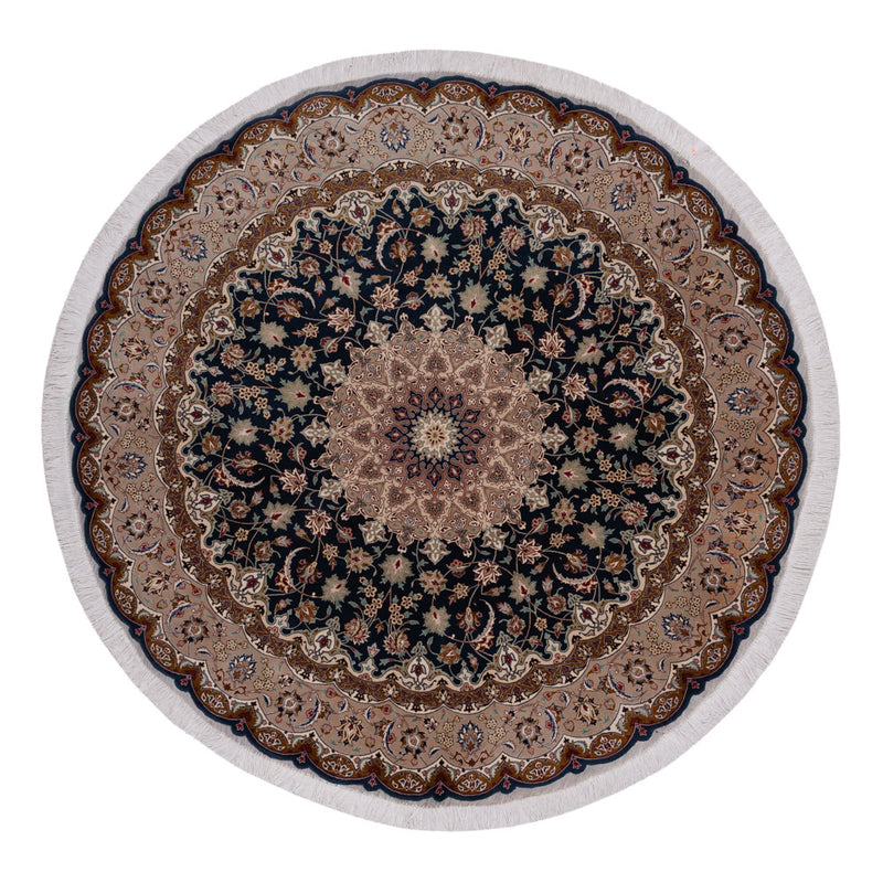 Perser Rug - Tabriz - Royal round  - 200 x 200 cm - black green