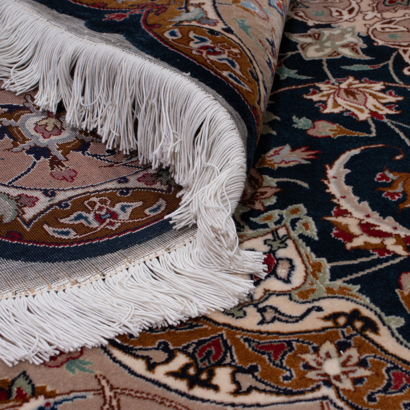 Perser Rug - Tabriz - Royal round  - 200 x 200 cm - black green