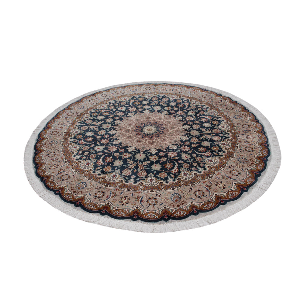 Perser Rug - Tabriz - Royal round  - 200 x 200 cm - black green