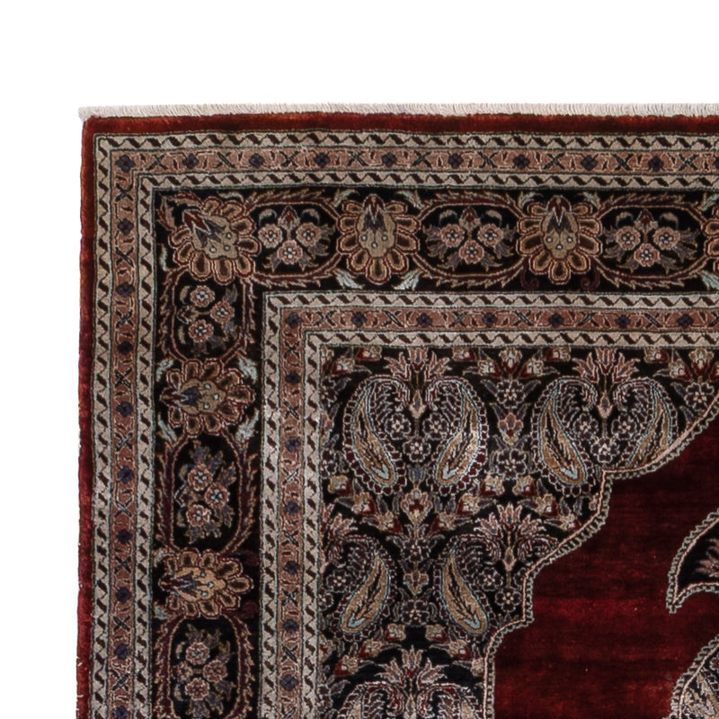 Silk Rug - Kayseri - 187 x 123 cm - dark red